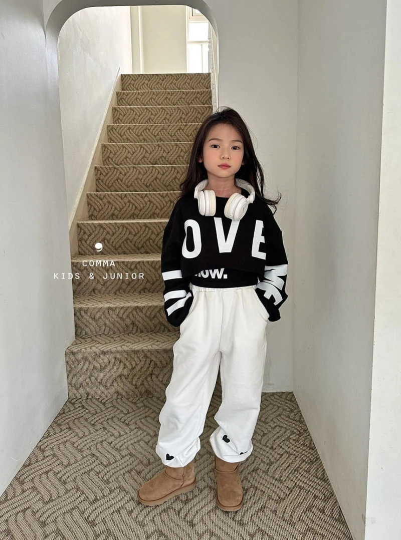 Comma - Korean Children Fashion - #kidzfashiontrend - Heart Jogger Pants - 3