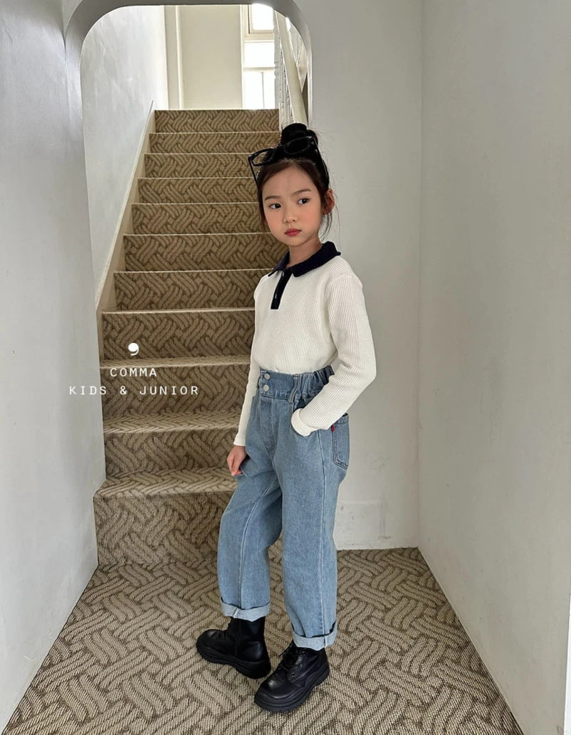 Comma - Korean Children Fashion - #kidzfashiontrend - Vintage Denim Pants - 2