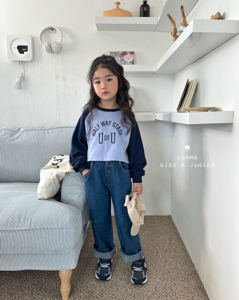 Comma - Korean Children Fashion - #kidzfashiontrend - Raglan Crop Tee - 12