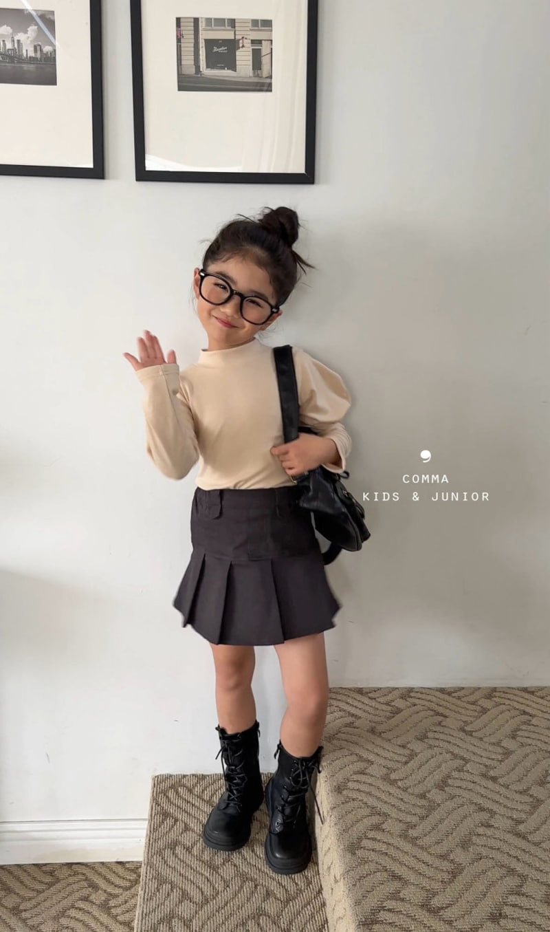 Comma - Korean Children Fashion - #kidzfashiontrend - Half Turtleneck Tee - 12