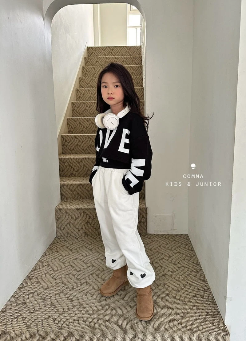 Comma - Korean Children Fashion - #littlefashionista - Heart Jogger Pants - 5