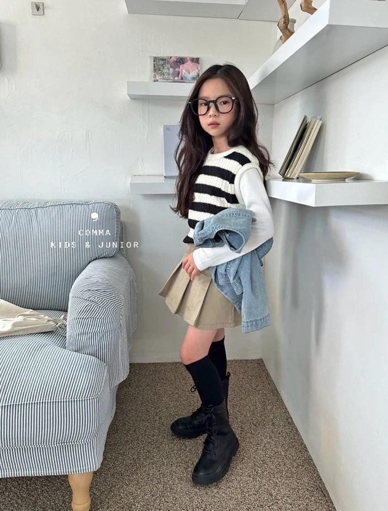 Comma - Korean Children Fashion - #littlefashionista - Knit Vest - 3