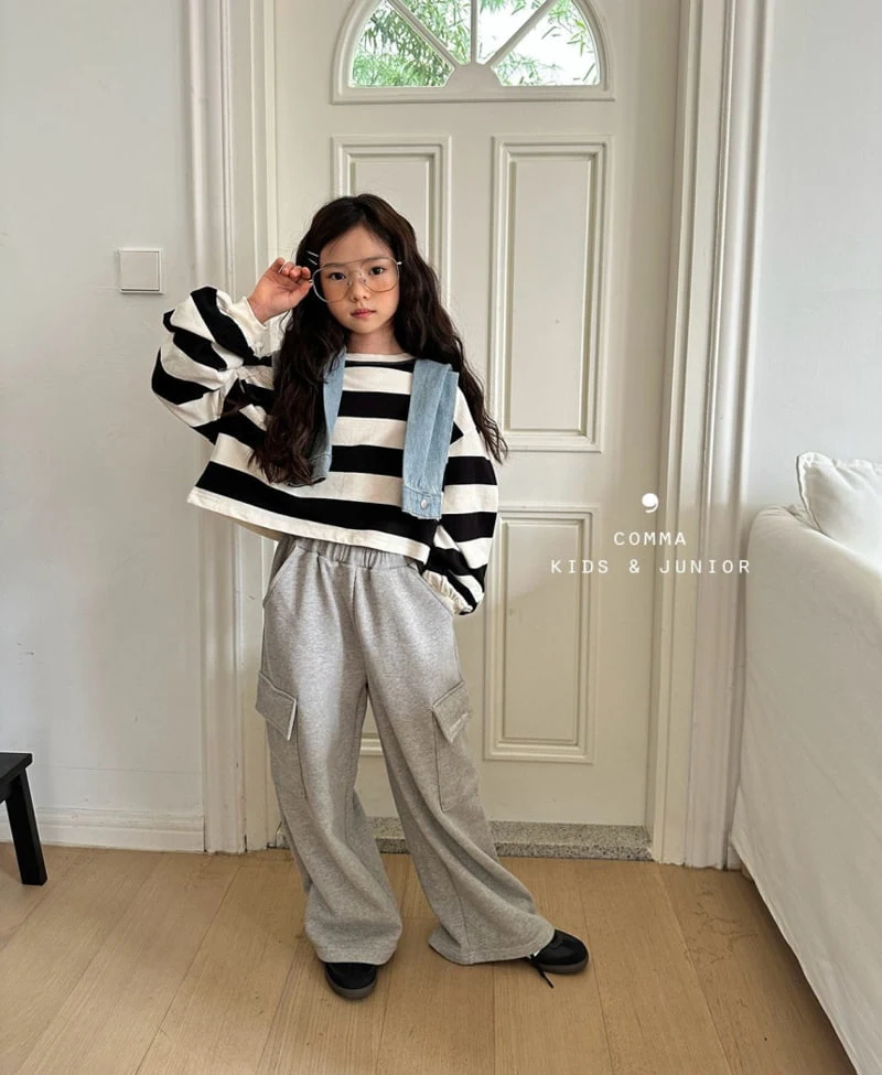 Comma - Korean Children Fashion - #prettylittlegirls - Big Stripe Sweatshirts - 9