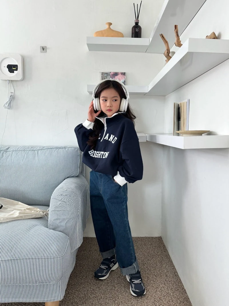 Comma - Korean Children Fashion - #toddlerclothing - Color Half Zip-up Pullover - 7