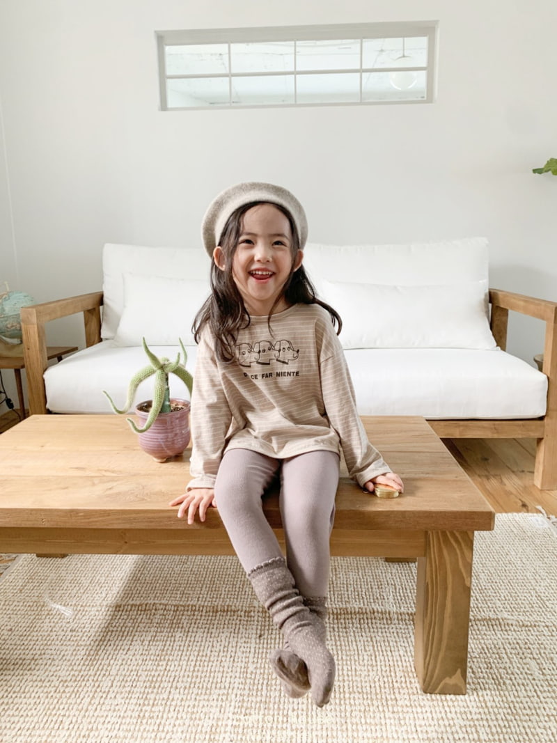 Cotton House - Korean Children Fashion - #Kfashion4kids - Stripe Dog Tee - 6