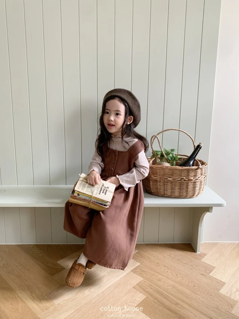 Cotton House - Korean Children Fashion - #stylishchildhood - Suspender Wide Jumpsuit - 4