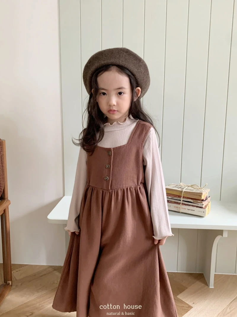 Cotton House - Korean Children Fashion - #childrensboutique - Suspender Wide Jumpsuit - 5