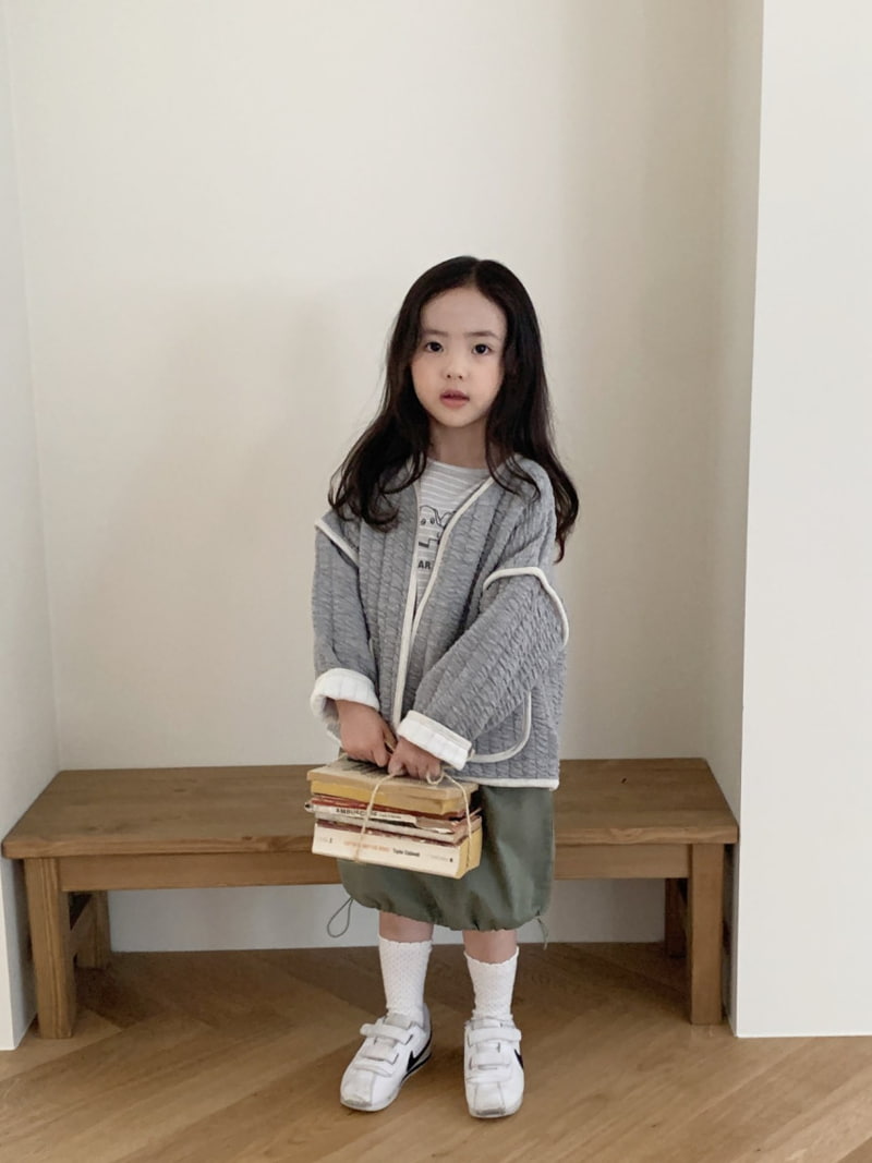 Cotton House - Korean Children Fashion - #childofig - Wrinkled Quilting Cardigan - 4