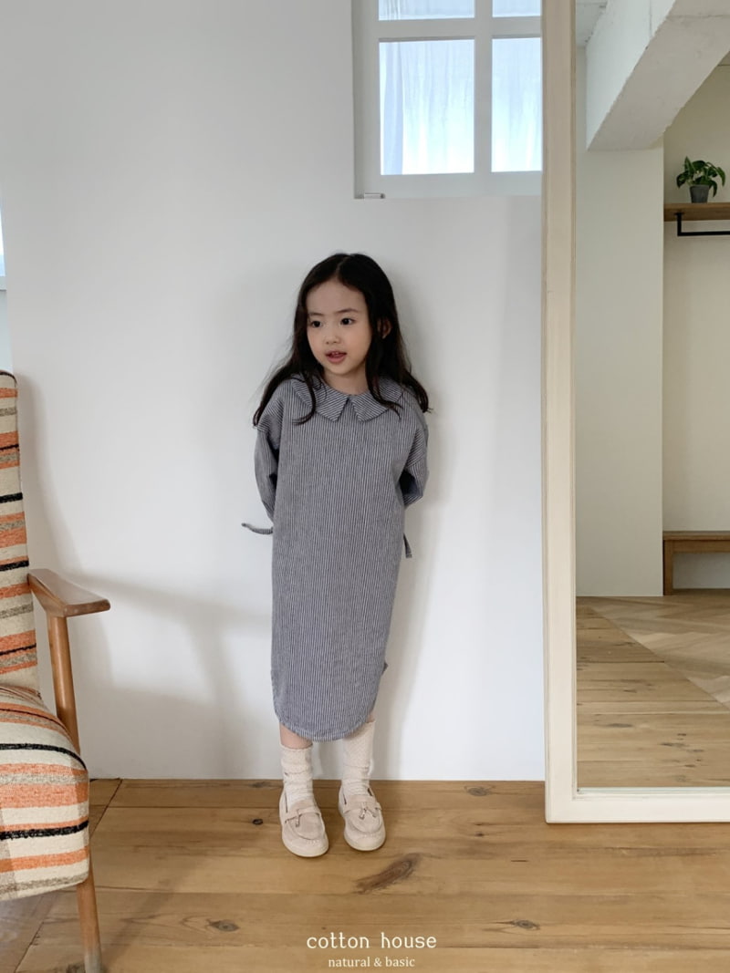 Cotton House - Korean Children Fashion - #discoveringself - Sleeve String One-piece - 6