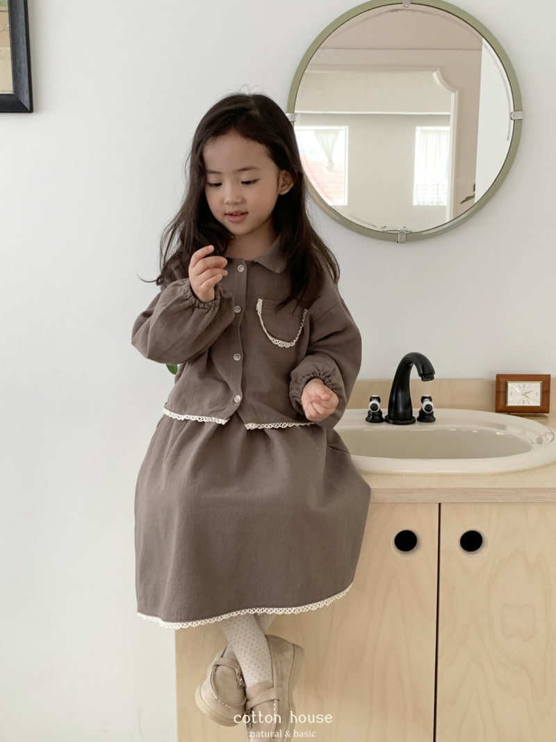 Cotton House - Korean Children Fashion - #discoveringself - Cardigan Two Pieces - 3