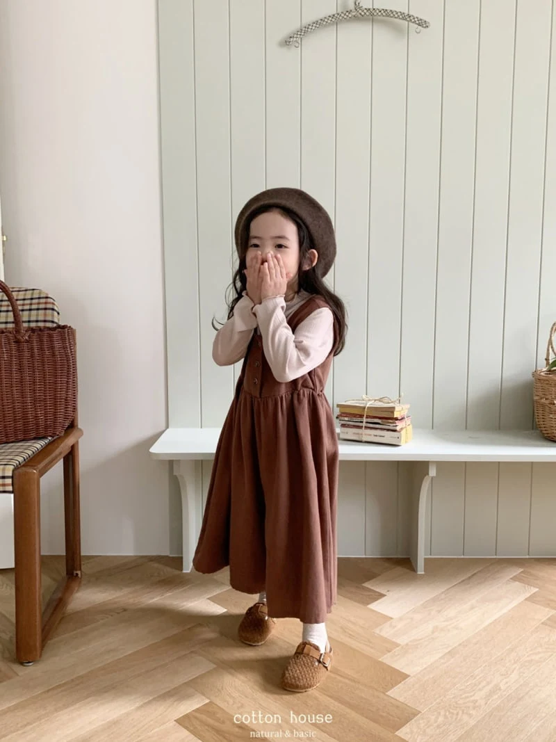 Cotton House - Korean Children Fashion - #fashionkids - Suspender Wide Jumpsuit - 8