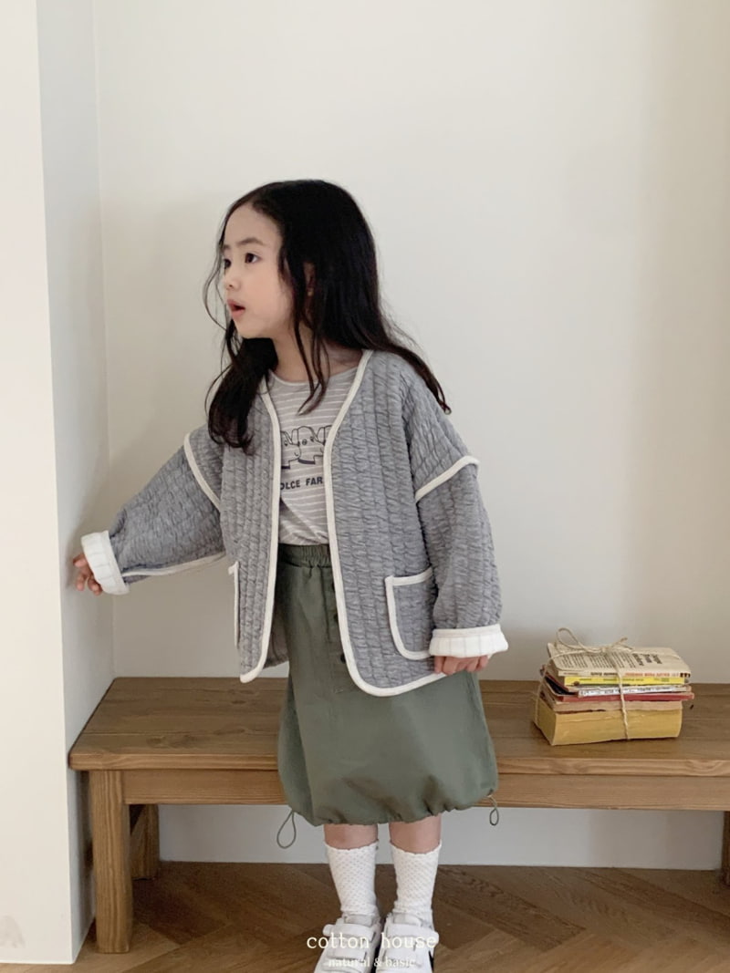 Cotton House - Korean Children Fashion - #fashionkids - Wrinkled Quilting Cardigan - 7