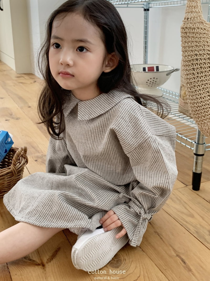 Cotton House - Korean Children Fashion - #kidsshorts - Sleeve String One-piece - 8