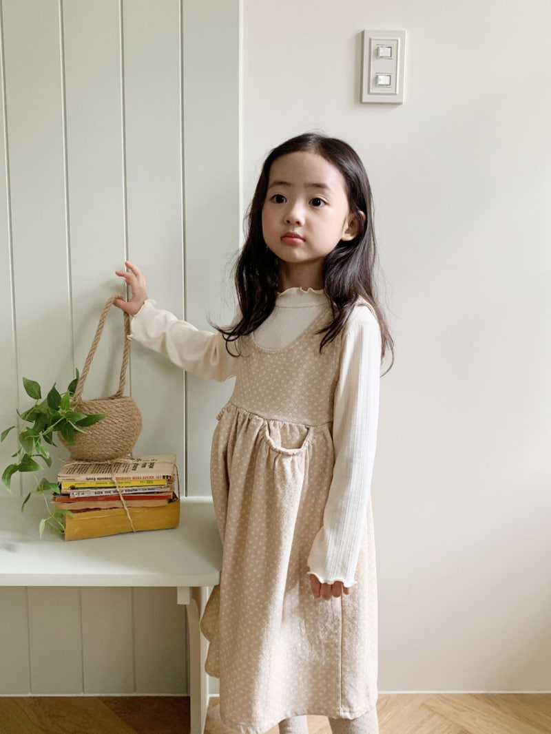 Cotton House - Korean Children Fashion - #littlefashionista - Dot Twill One-piece