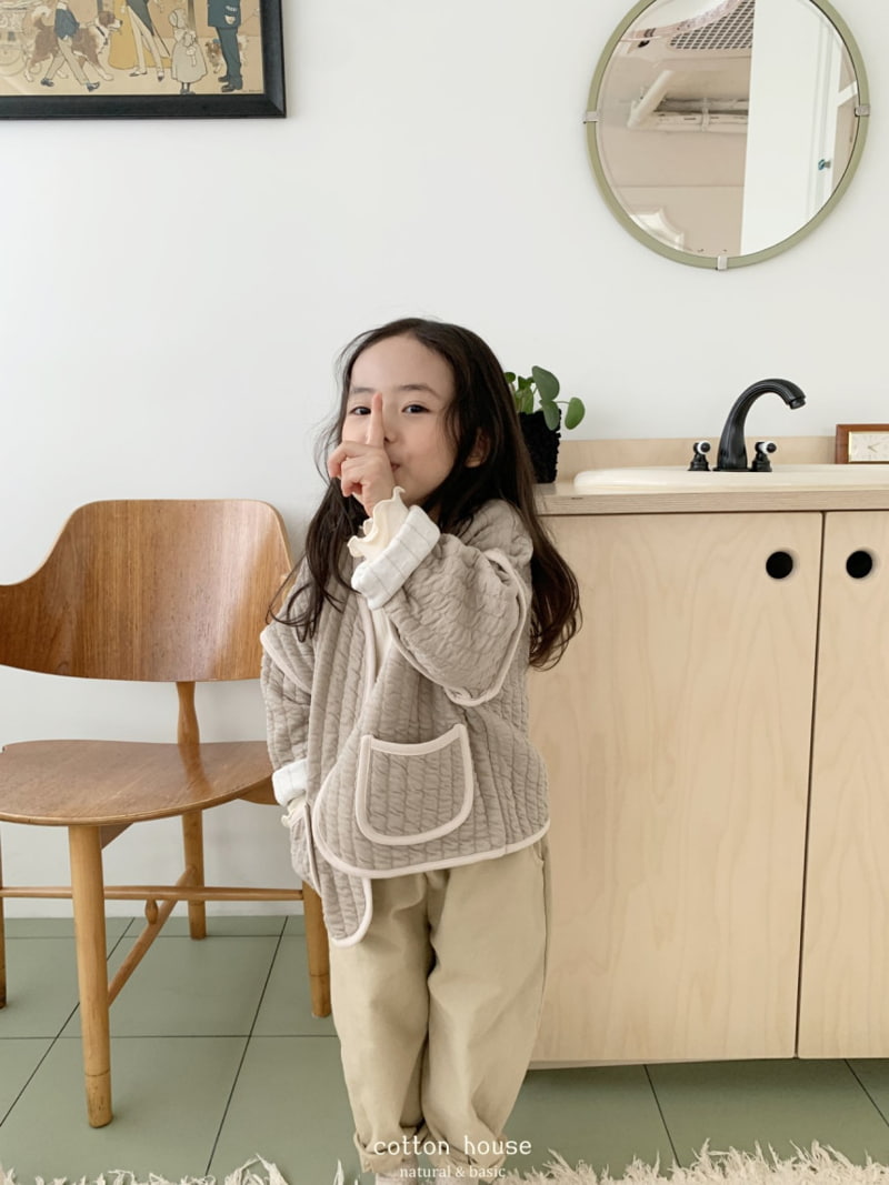 Cotton House - Korean Children Fashion - #littlefashionista - Wrinkled Quilting Cardigan - 12