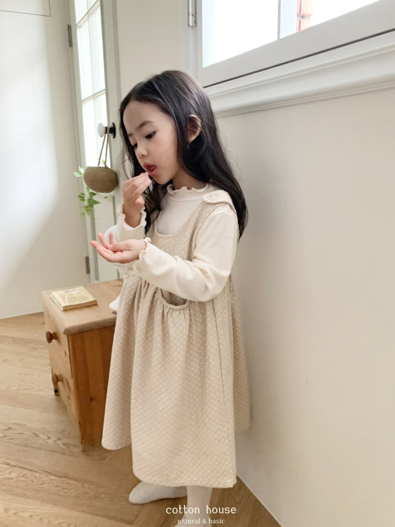 Cotton House - Korean Children Fashion - #magicofchildhood - Dot Twill One-piece - 2