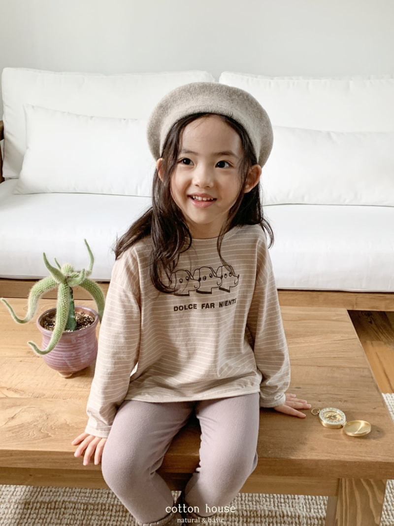 Cotton House - Korean Children Fashion - #minifashionista - Stripe Dog Tee - 9