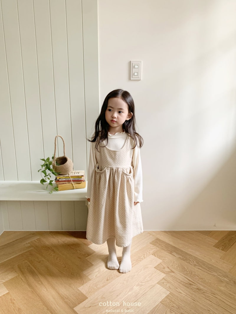 Cotton House - Korean Children Fashion - #minifashionista - Dot Twill One-piece - 3