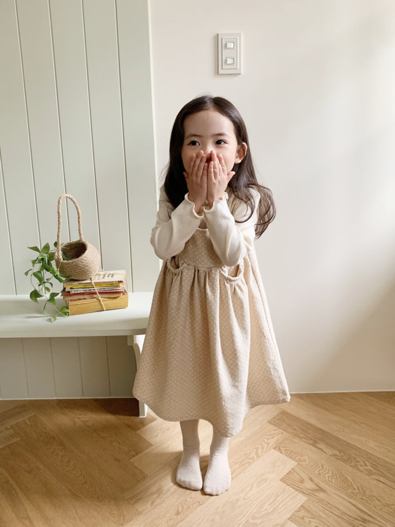 Cotton House - Korean Children Fashion - #minifashionista - Dot Twill One-piece - 4