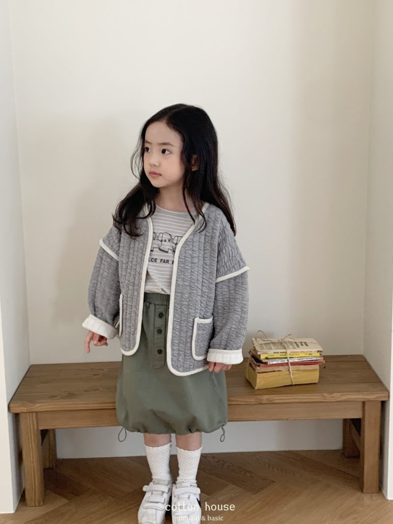 Cotton House - Korean Children Fashion - #prettylittlegirls - Wrinkled Quilting Cardigan