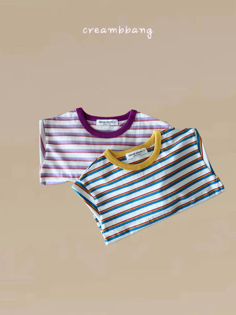 Cream Bbang - Korean Children Fashion - #Kfashion4kids - Colored Stripe Tee - 12