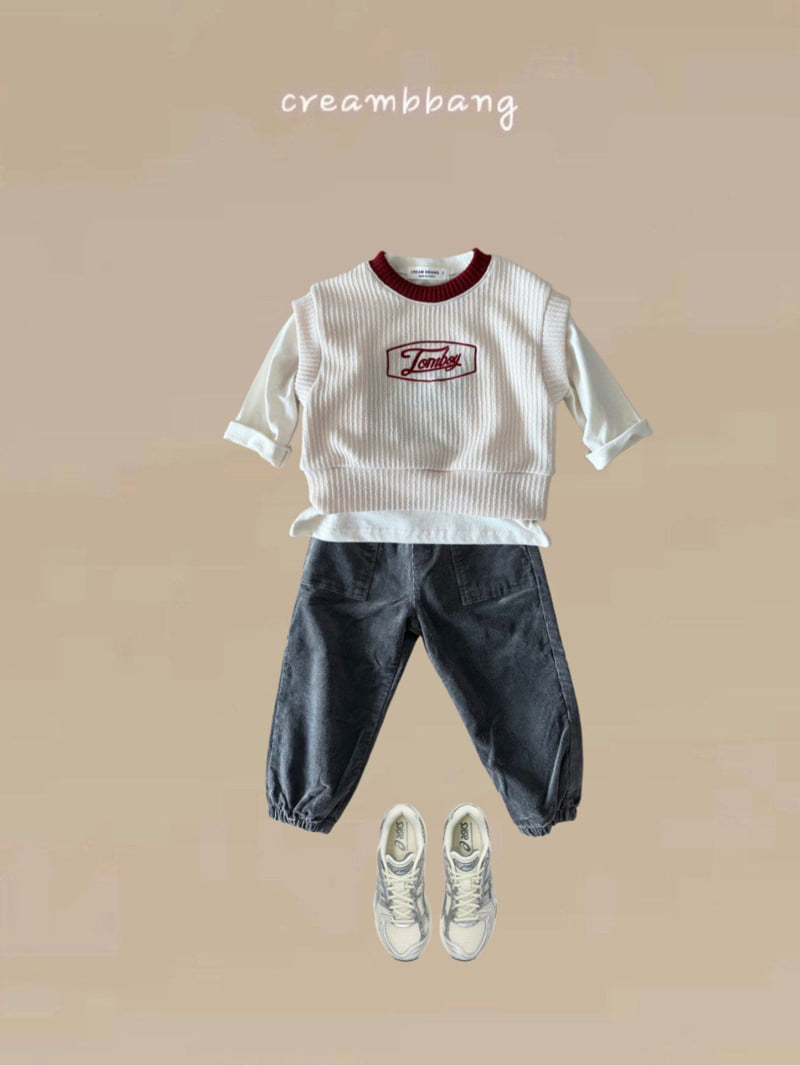 Cream Bbang - Korean Children Fashion - #childofig - Corduroy Jogger Pants - 10