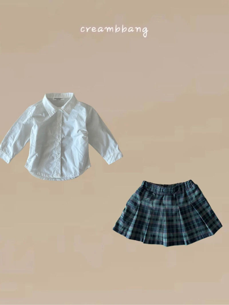 Cream Bbang - Korean Children Fashion - #childofig - Check Skirt - 7