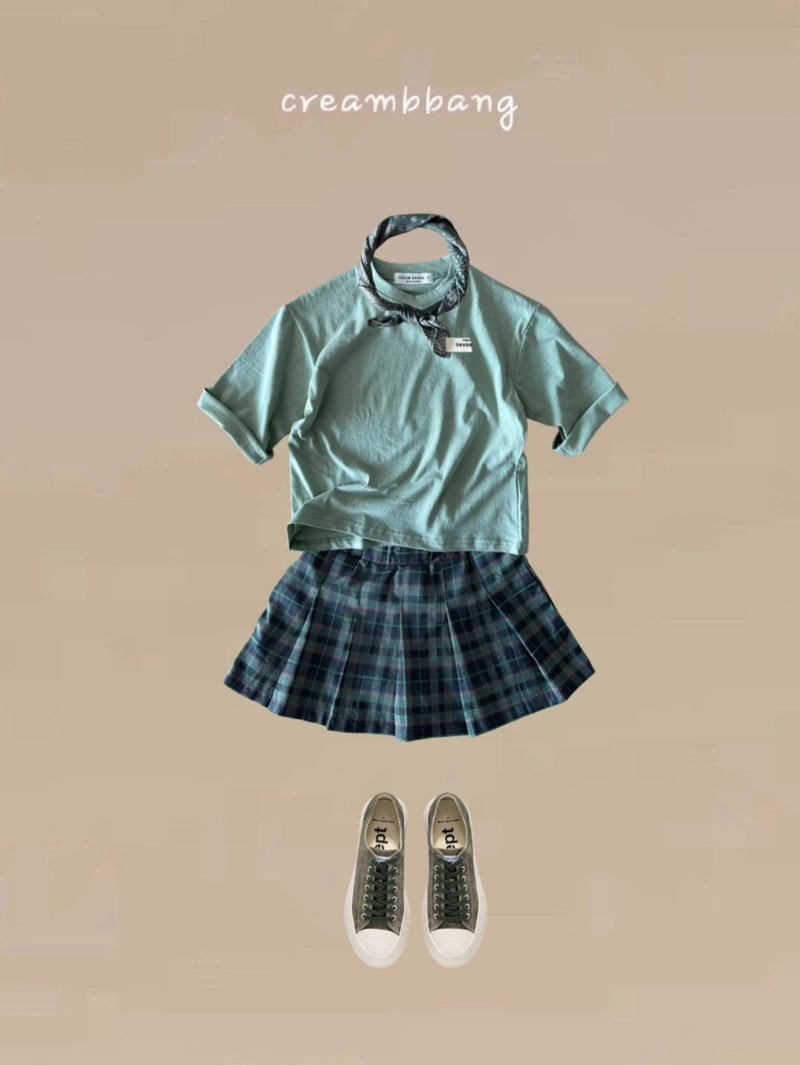 Cream Bbang - Korean Children Fashion - #designkidswear - Check Skirt - 9