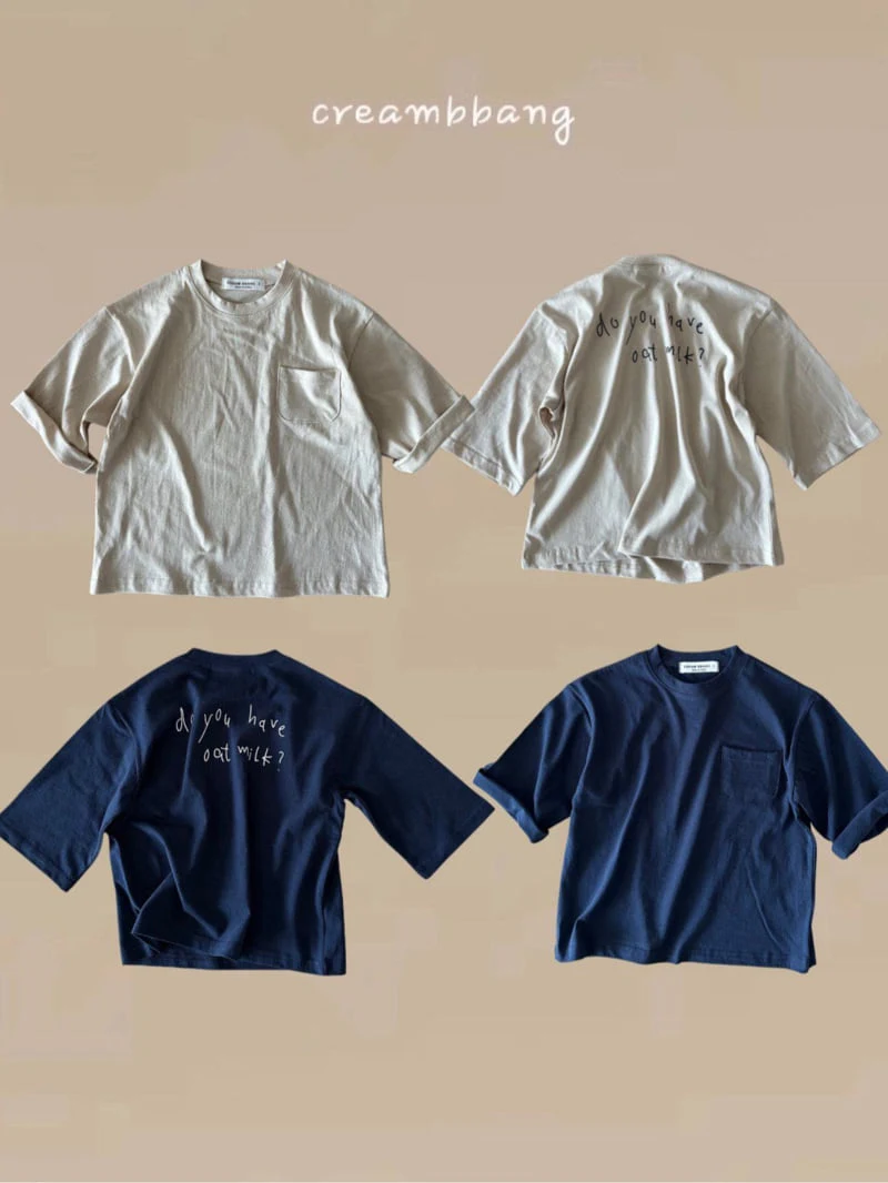 Cream Bbang - Korean Children Fashion - #discoveringself - Milk Single Box Tee - 8