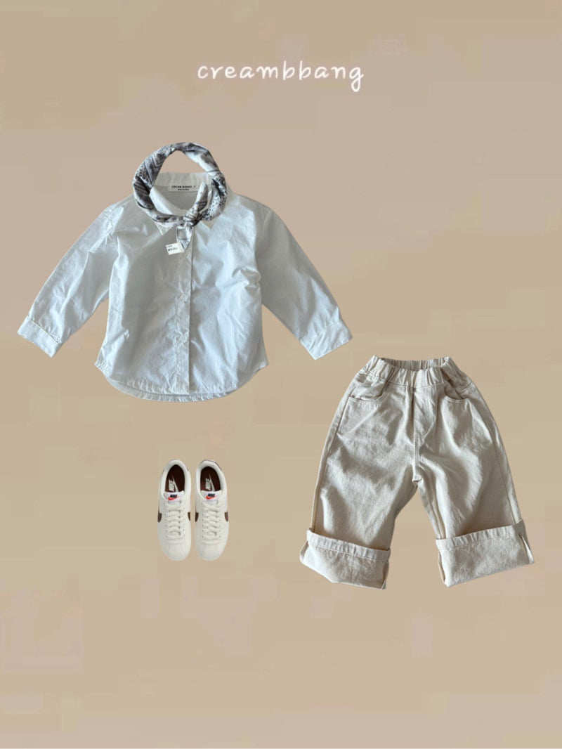 Cream Bbang - Korean Children Fashion - #discoveringself - Basic Cotton Shirt - 2