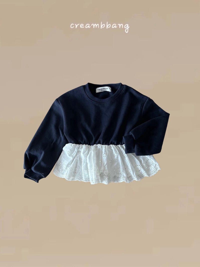 Cream Bbang - Korean Children Fashion - #magicofchildhood - Lace Sweatshirts - 3