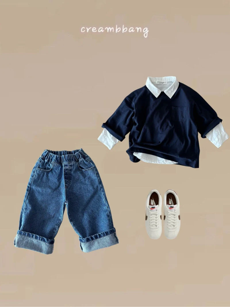 Cream Bbang - Korean Children Fashion - #prettylittlegirls - Classic Denim Pants - 2