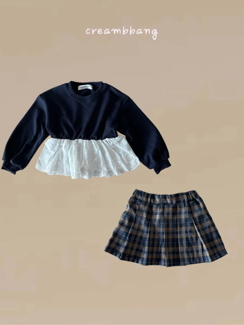 Cream Bbang - Korean Children Fashion - #stylishchildhood - Check Skirt - 6