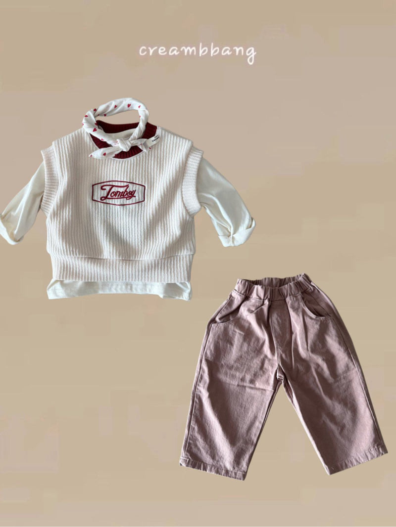 Cream Bbang - Korean Children Fashion - #toddlerclothing - Bio Cotton Baggy Pants - 7