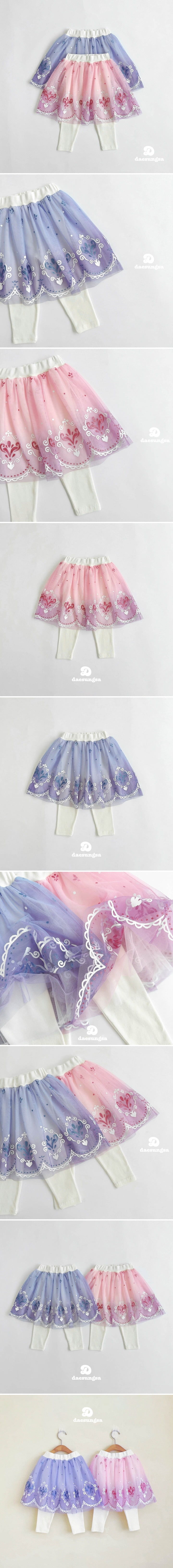 Dae Sung Sa - Korean Children Fashion - #kidsshorts - Elsa Skirt Leggings