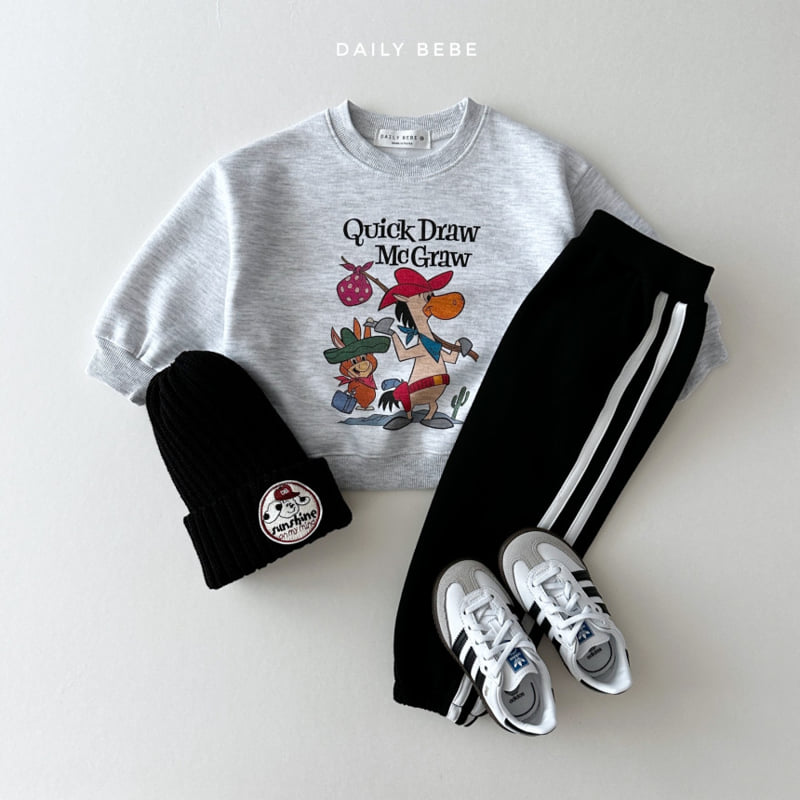 Daily Bebe - Korean Children Fashion - #Kfashion4kids - Quick Draw Sweatshirts - 9