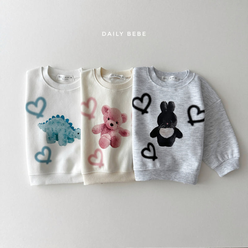 Daily Bebe - Korean Children Fashion - #Kfashion4kids - Doll Heart Sweatshirts - 2