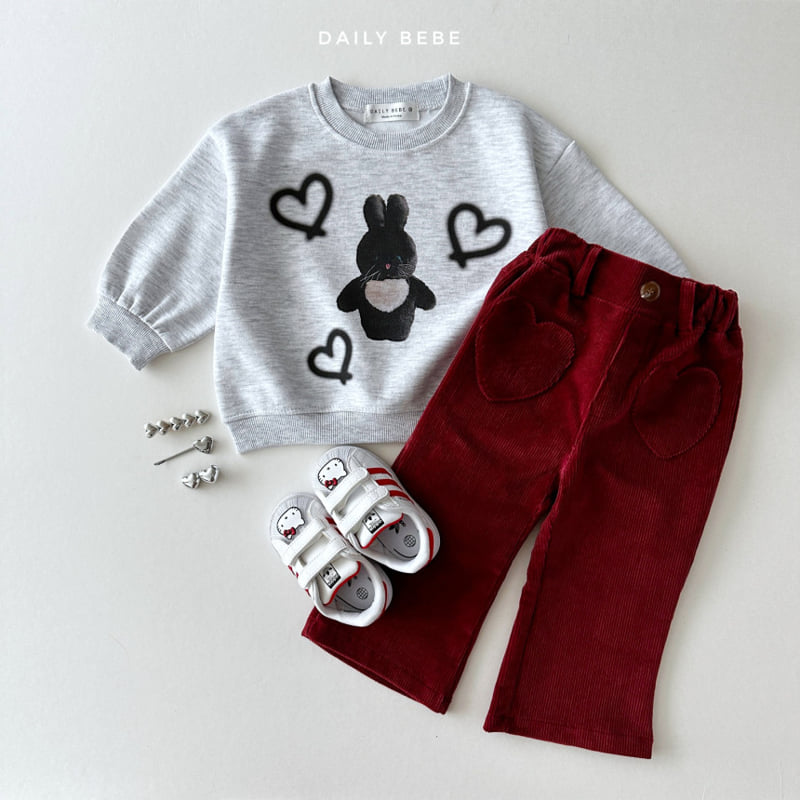 Daily Bebe - Korean Children Fashion - #childofig - Heart Corduroy Pants - 11