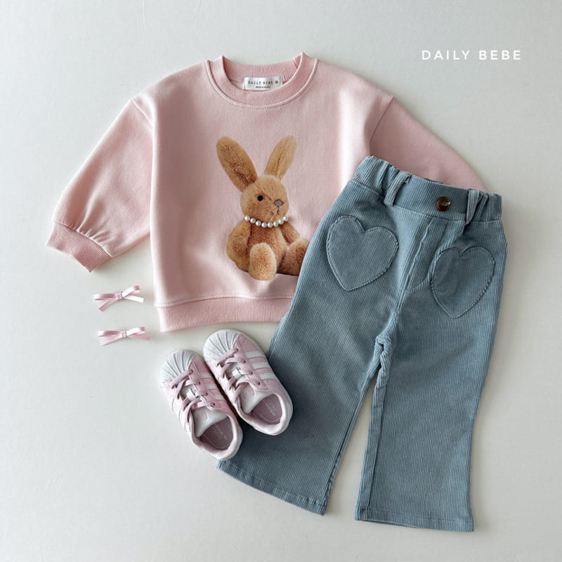 Daily Bebe - Korean Children Fashion - #childofig - Heart Corduroy Pants - 12