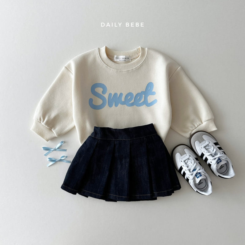 Daily Bebe - Korean Children Fashion - #childofig - Denim Pleats Skirt - 9