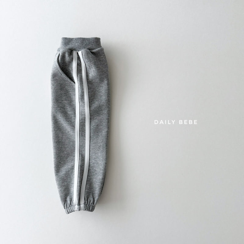 Daily Bebe - Korean Children Fashion - #childofig - Line Tape Jogger Pants - 6