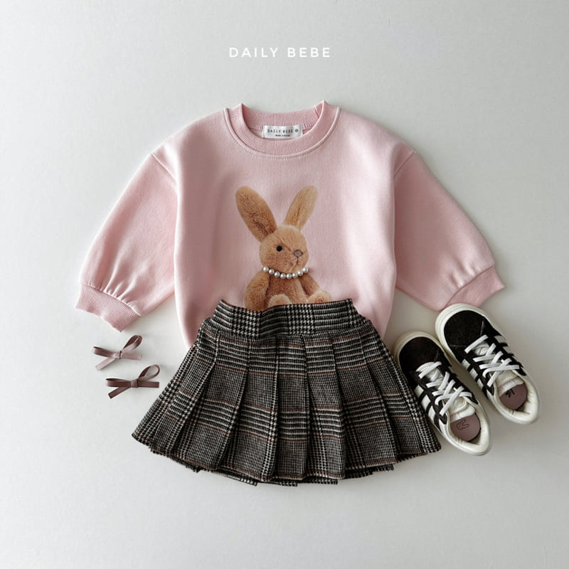 Daily Bebe - Korean Children Fashion - #childofig - Hound Check Skirt - 5