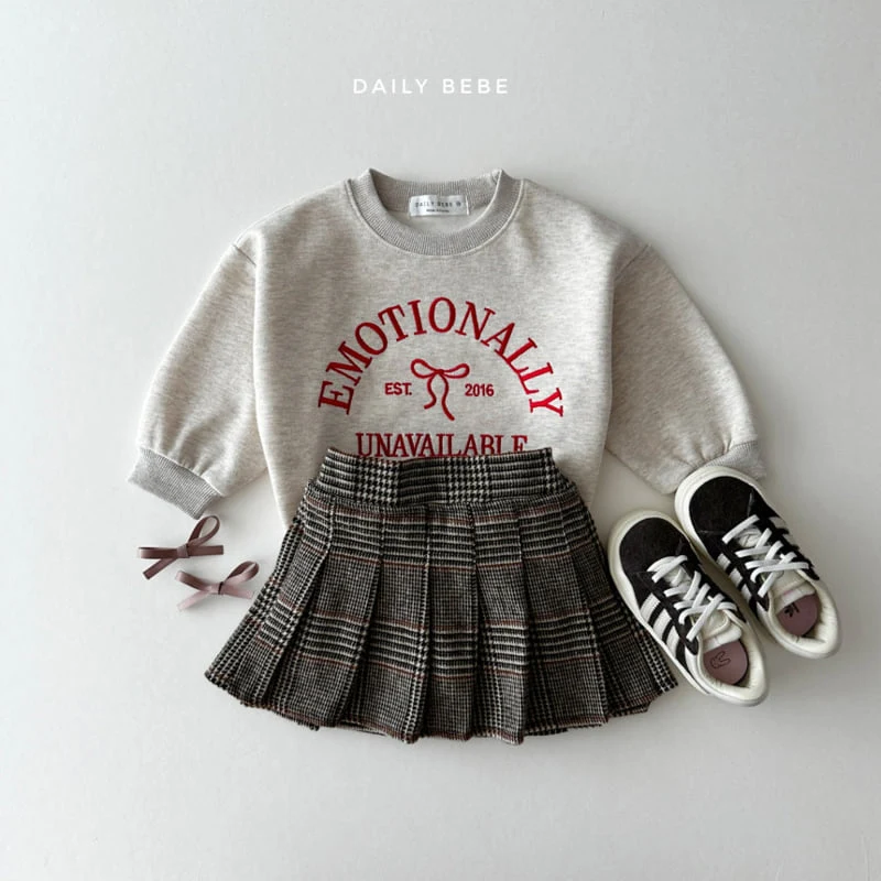 Daily Bebe - Korean Children Fashion - #childofig - Hound Check Skirt - 6