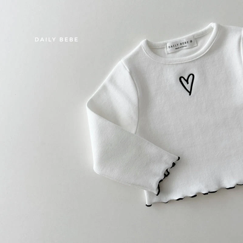 Daily Bebe - Korean Children Fashion - #childrensboutique - Heart Wave Tee - 6