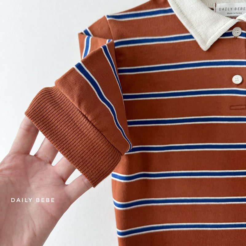 Daily Bebe - Korean Children Fashion - #designkidswear - Polo Collar Tee - 6