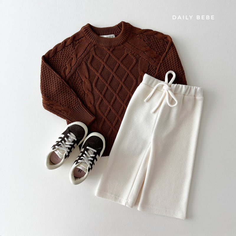 Daily Bebe - Korean Children Fashion - #discoveringself - Twist Knit Pullover - 11