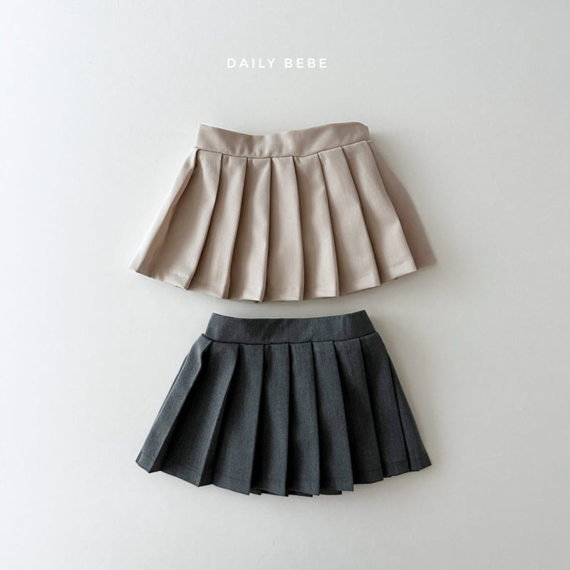 Daily Bebe - Korean Children Fashion - #discoveringself - Autum Pleats Skirt