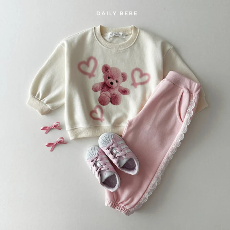 Daily Bebe - Korean Children Fashion - #fashionkids - Lace Jogger Pants - 10