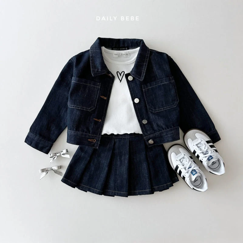 Daily Bebe - Korean Children Fashion - #fashionkids - Heart Wave Tee - 9