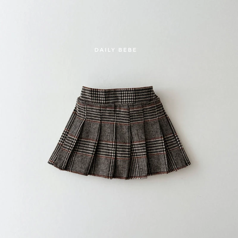 Daily Bebe - Korean Children Fashion - #fashionkids - Hound Check Skirt - 10